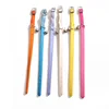 Macaron Color Cute Pet Cat Collar, Elastic Webbing Cat Collar Adjustable PU Color Small Collar with Bells for Puppies and Cats 4