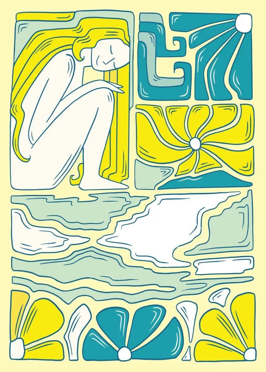 ヴィンテージグローブフラワーペイント、ヒッピーウォールアート