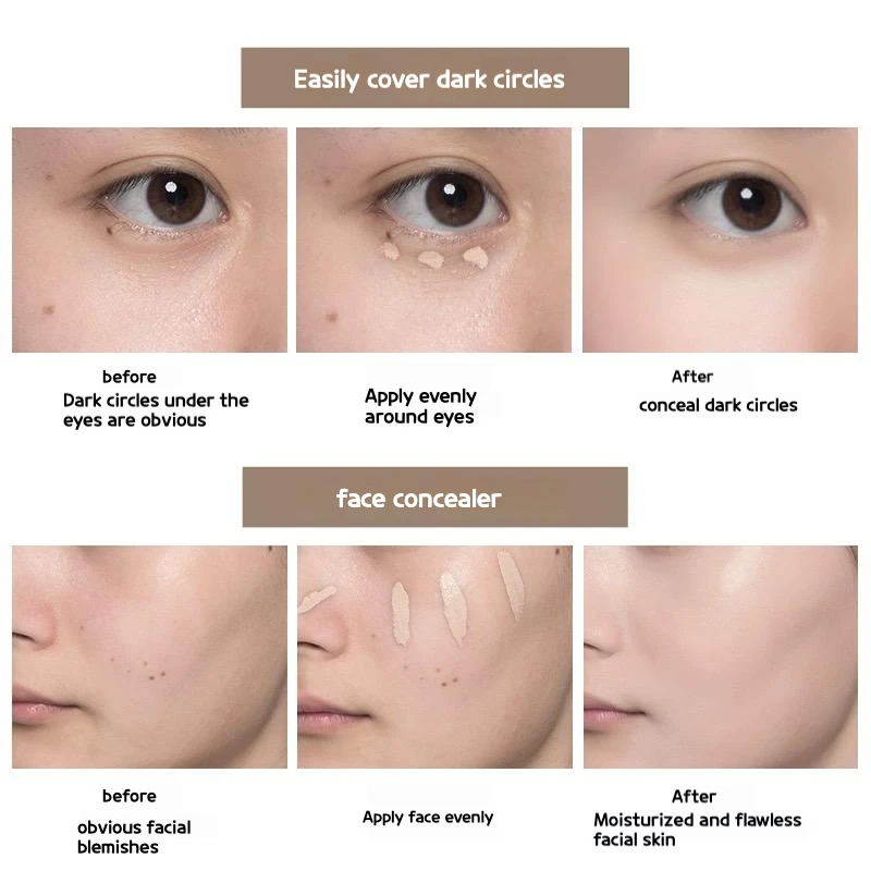UNNY Club Liquid Concealer Contour Cream Oil Control Light Tranparent Full Coverage SPF30 Moisturizing Long-Lasting Cosmetics