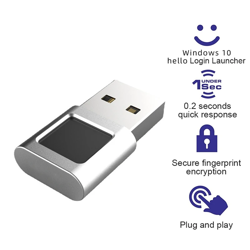USB 지문 인식 모듈 장치, 윈도우 10 노트북용 생체 스캐너, PC 보안 키, USB 인터페이스