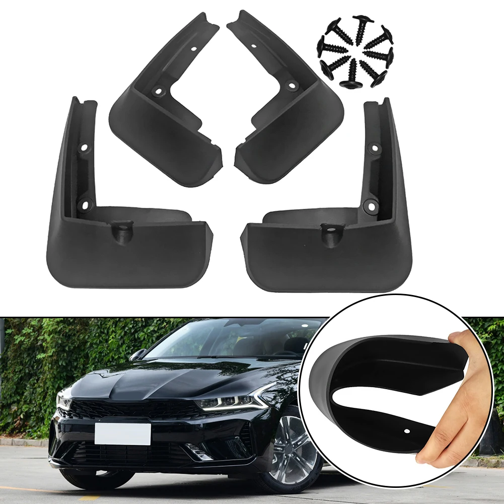 

4x Auto MudFlaps Front Rear Splash Guards Mud Flaps Fender Black ABS For Kia K5 2020-2024 Sedan Exterior Parts Mudguards