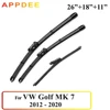 APPDEE Wiper Front & Rear Wiper Blades Set For VW Golf MK 7 2012-2020 2019 2018 2017 2016 Windshield Windscreen 26"18"11" 1