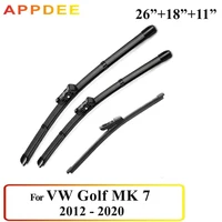APPDEE Wiper Front & Rear Wiper Blades Set For VW Golf MK 7 2012-2020 2019 2018 2017 2016 Windshield Windscreen 26"18"11" 1