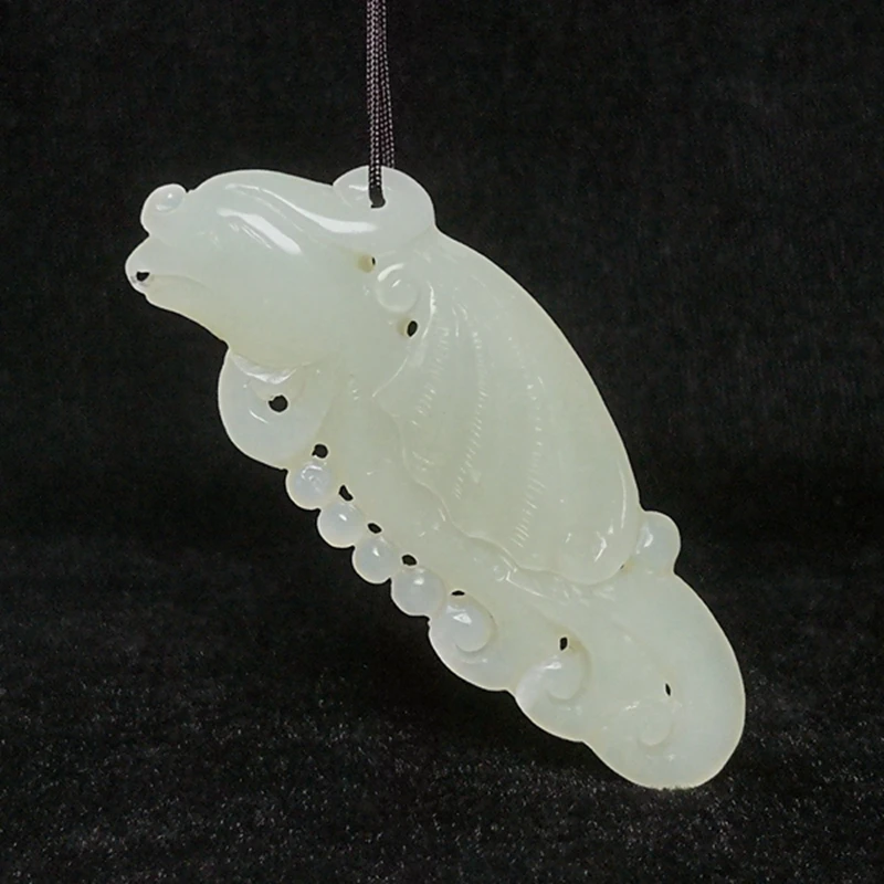

L 6.4 CM Old Chinese Hetian Jade Hand Carving Phoenix Pendant Gift Collection