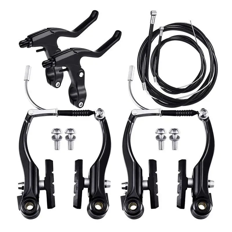 Complete Mtb Alloy Bicycle Mountain Bike V Brake And Lever And Cable (Front + Rear) Set Brake