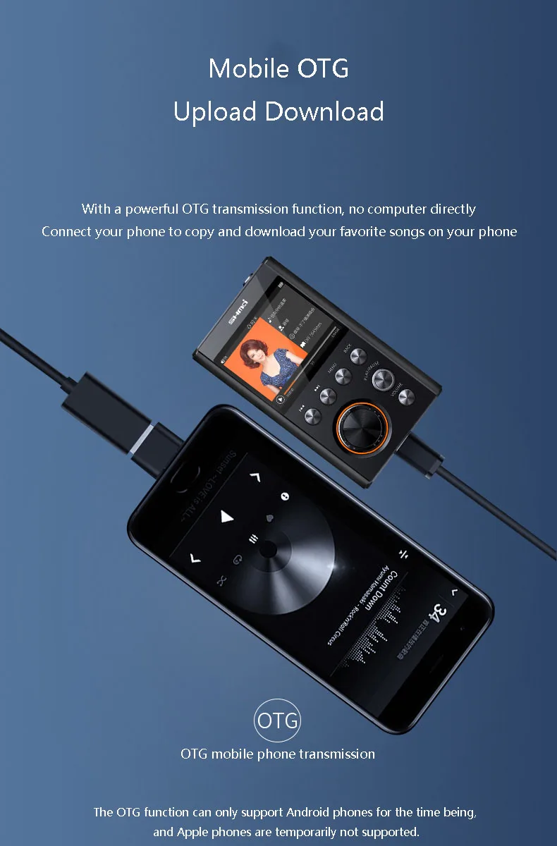 Lossless HIFI Music Player Fever Mastering Grade HIFI Walkman MP3 Professional Grade DSD Portable Dual Output Digital Player