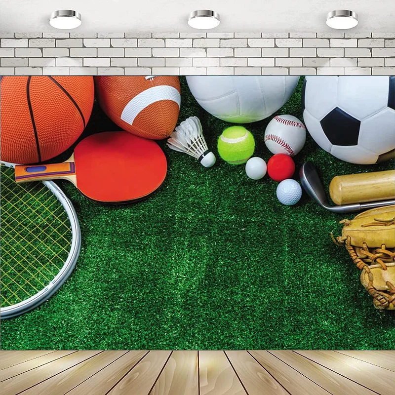 Спортивный фон для фотосъемки с изображением школьной игровой площадки