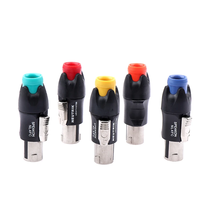 Metal 4 Pin Ohmic Audio Plug Connector Stage Speaker Wire Accessories Solder-free NL4FC