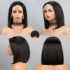 Bob Wig Human Hair 13x4 Hd Lace Front Human Hair Wigs For Black Women Glueless Lace Front Wigs Pre Plucked Pre Cut Straight Bob 4