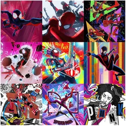 10/20/40/80pcs Disney Marvel Spiderman: Across the Spider-Verse Stickers for Kids Cool Anime Decals Toy Laptop Phone Car Sticker