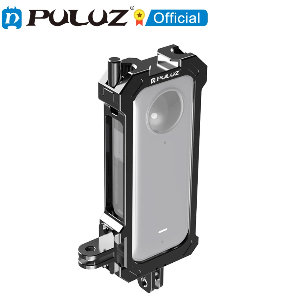 Puluz-gaiola Protetora de Metal para Insta360 x3 Estrutura de Carcaça com Expansão da Base de Calçados Adaptador para Tripé Capa