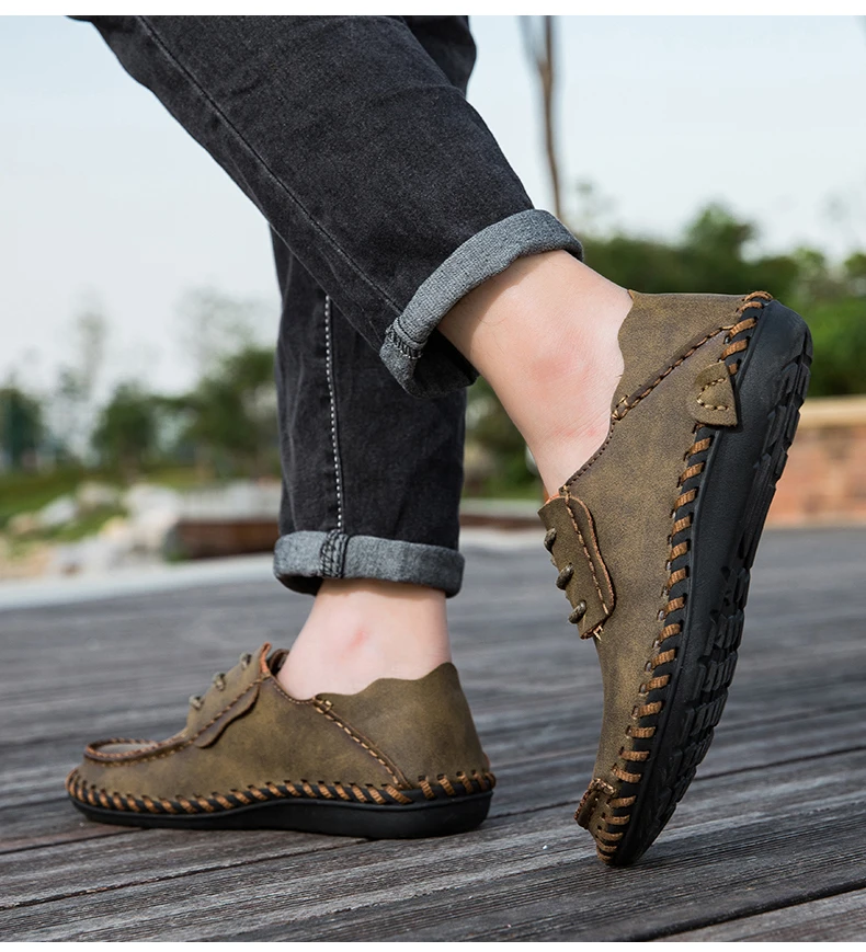 Nike エア ジョーダン 1 LOW G ブラック×ホワイト 27.0cm Handmade Casual Shoes Men Comfortable Soft Flat Loafers Moccasins