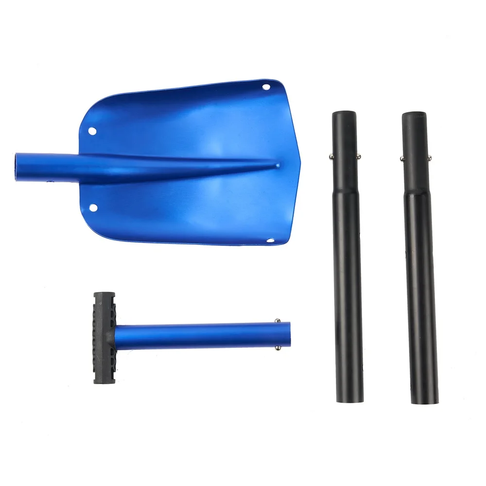 Outdoor Retractable Snow Shovel Winter Garden Snow Remover Tool Aluminum Alloy Multi-Purpose Folding Emergency Shovel Light