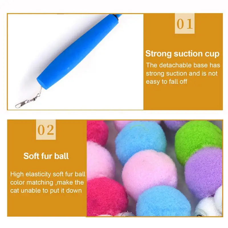 Cat Interactive Toy Feather Teaser Stick Wand Pet Retractable Feather Bell Refill Replacement Catcher Product for Cat Exercise