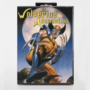 Cartuccia di gioco MD Wolverine da 16 bit con scatola RU per sistemi Sega Megadrive Genesis