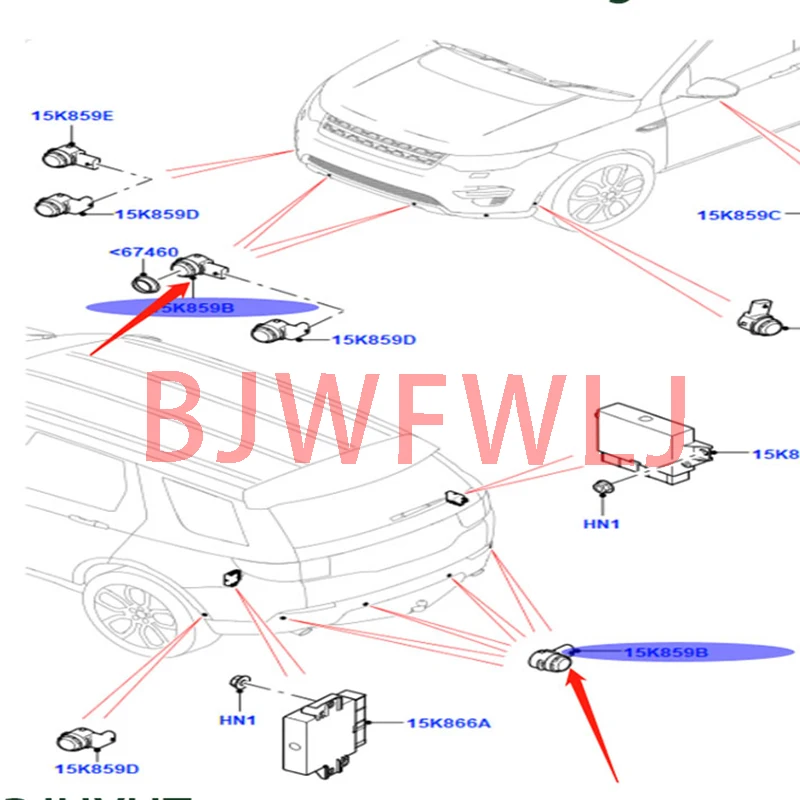 Genuine original LR059784 FOR New Land Rover Discovery Sport 15+ Rear Parking Assist Sensor LR059784