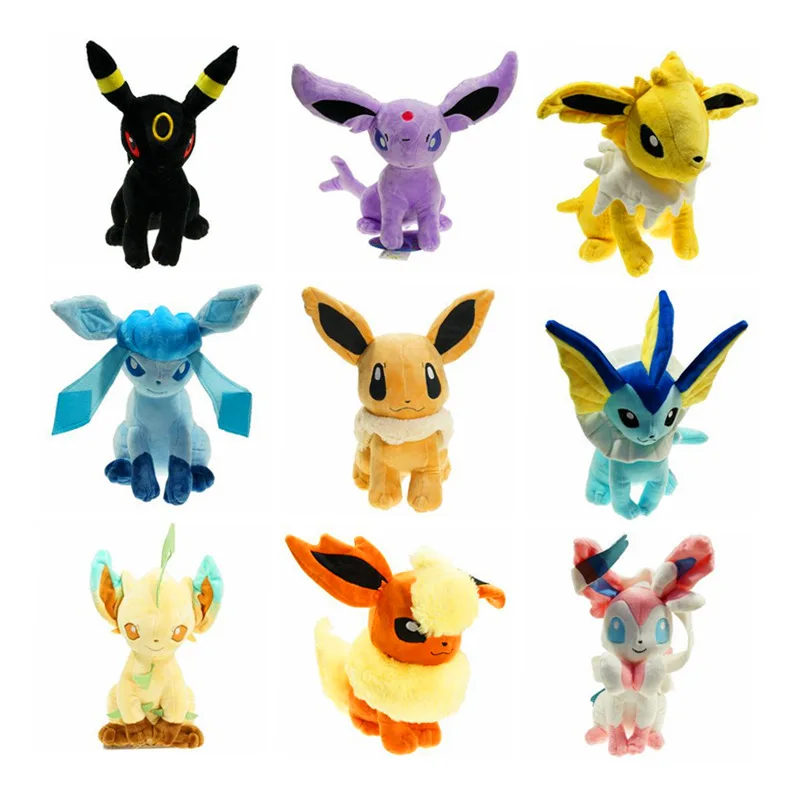 Cartoon Anime Pokemon 30Cm Eevee Espeon Peluche Umbreon Jolteon Glaceon Vaporeon Flareon Leafeon Doll Toys