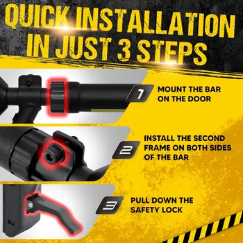 Pull Up Bar for Home Gym: DualDirection Support System Enables Full Upper Body Workout Adjustable Height Fitness Training Equip 4