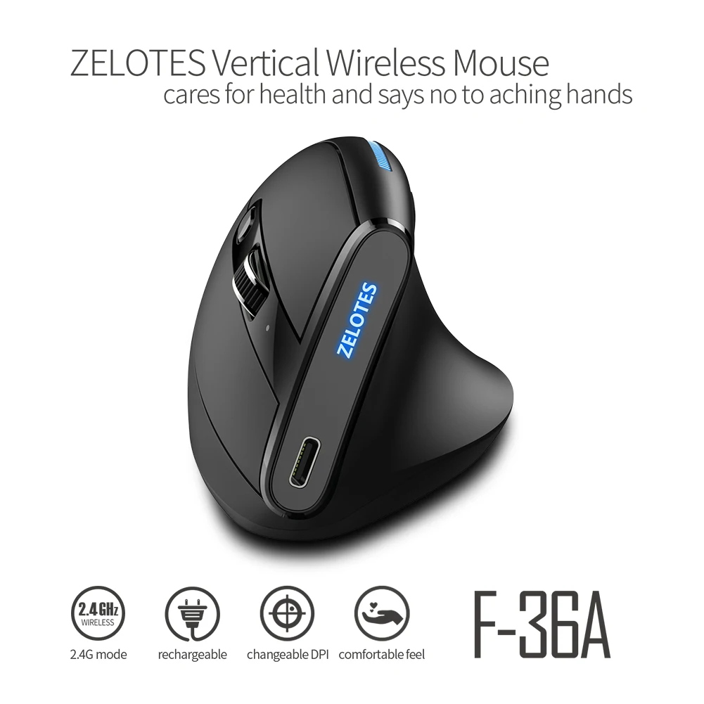 HKZA – souris sans fil USB type-c 2.4GHZ pour Macbook Pro