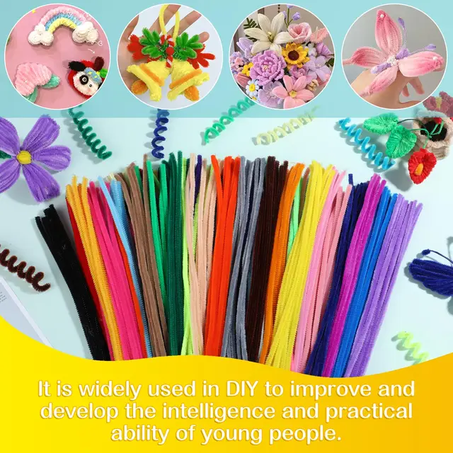 100pcs Chenille Pipe Cleaners 1