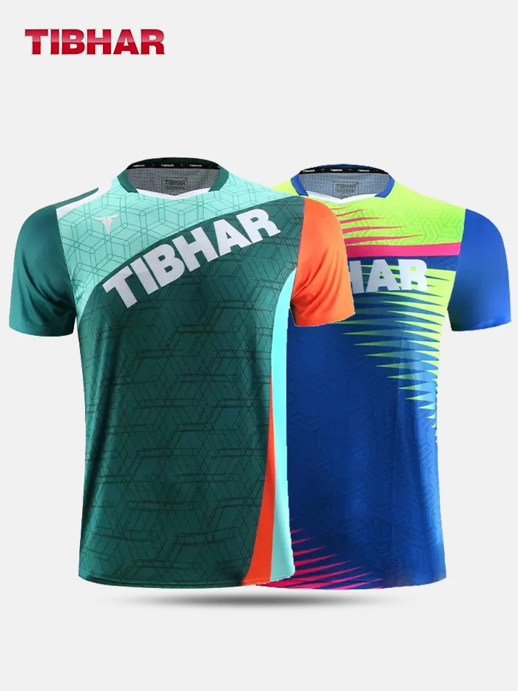 Tibhar Table Tennis Clothes For Men Women T-shirt Short Sleeved Shirt Ping Pong Jersey Sport Jerseys