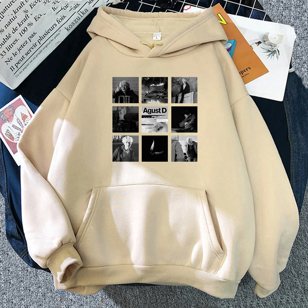 Korean Style Agust D Hoodies Aesthetic Clothes Spring/Autumn Tops Women/men  Sweatshirt Vintage Harajuku Hoodie Kawaii Sudaderas - AliExpress