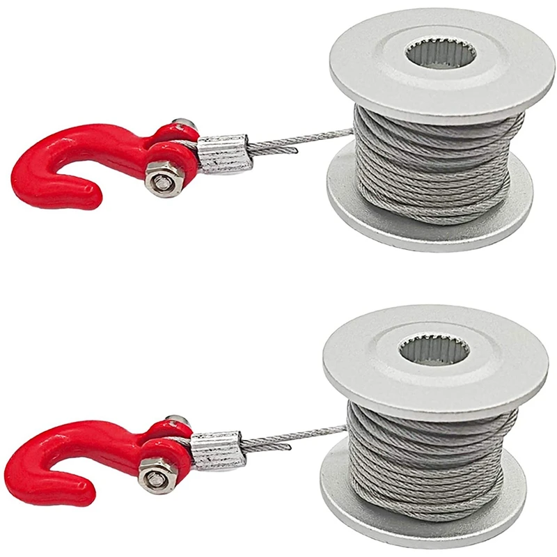 

2PCS 25T Steering Gear Servo Winch Wheel Drum For 1/10 RC Crawler Car Traxxas TRX4 Axial SCX10 90046 D90 D110 Tamiya