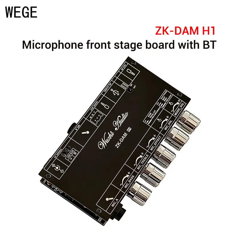 WEGE ZK-DAM H1 Karaoke Reverb Board Front Effect Microphone