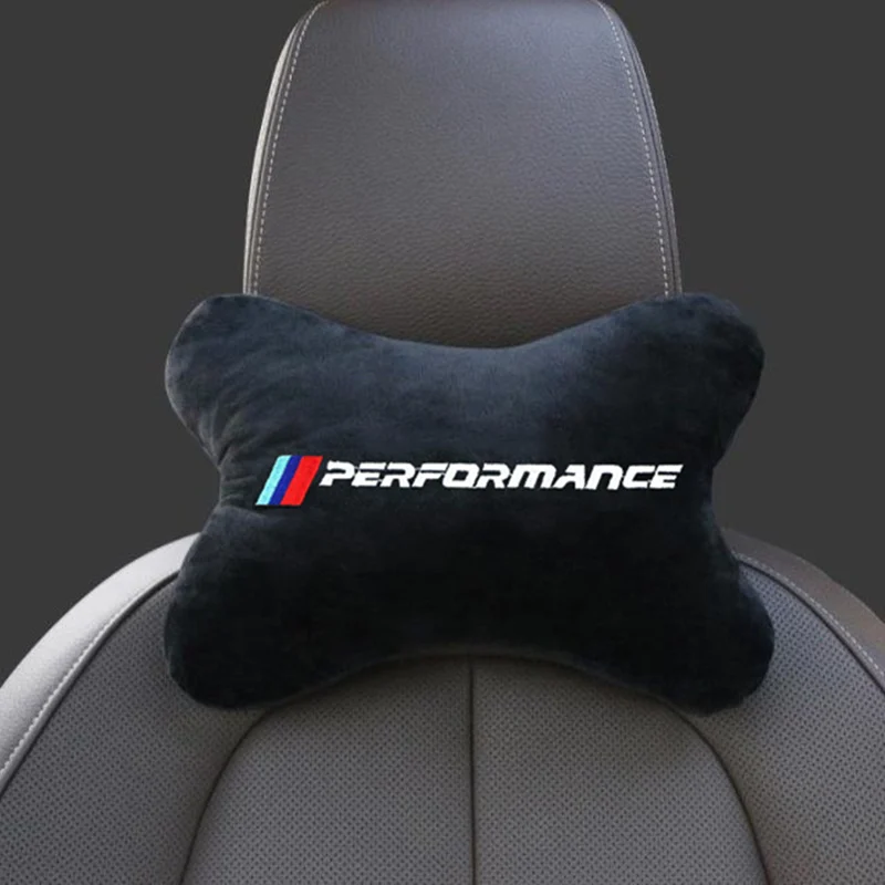 Car Cotton Flannel Neck Pillow Headrest Belt for BMW E46 E39 E90 E60