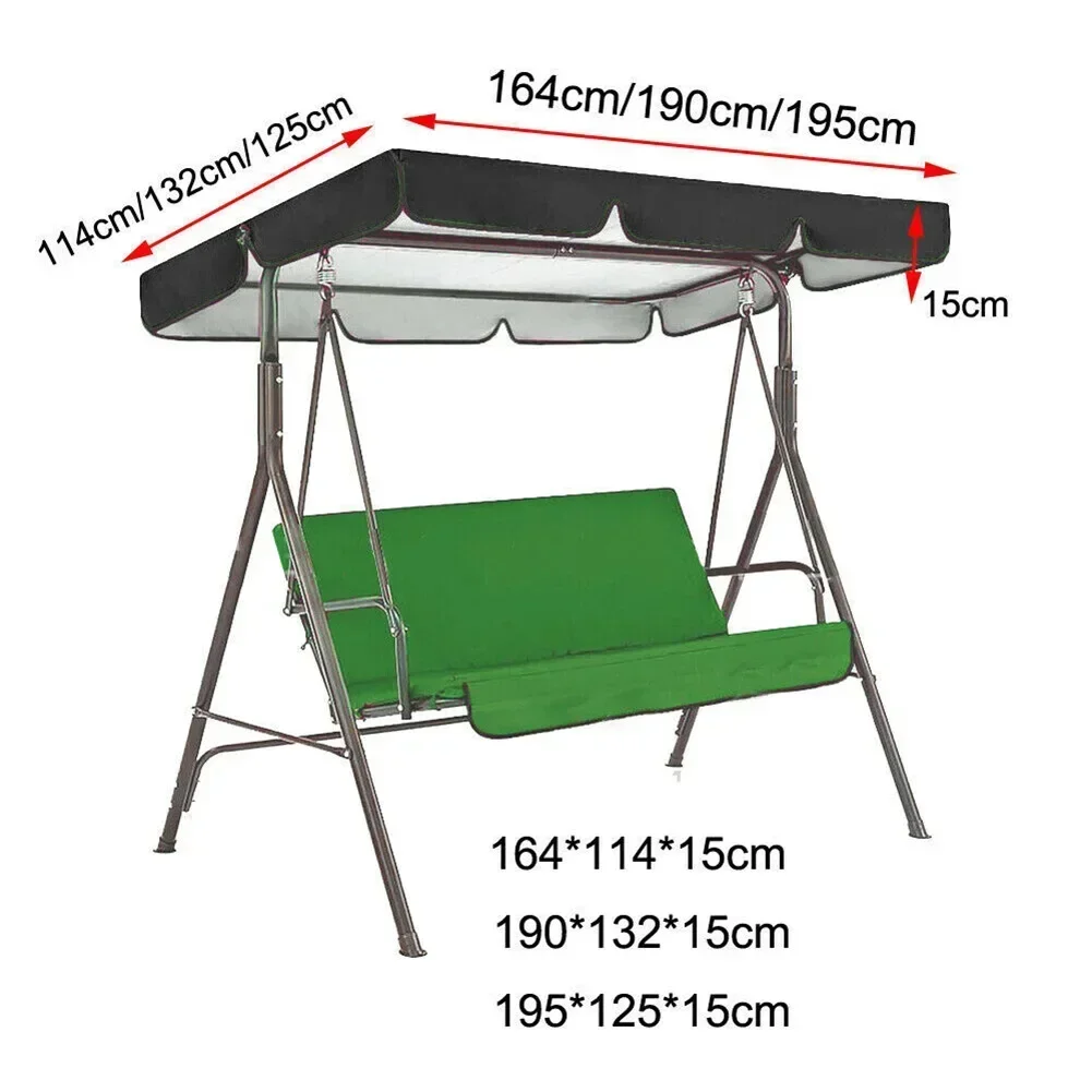 Replacement Canopy for 2 or 3 Seater Garden Swing Chair Cover 140cmX120cmX18cm 249cmx185cmx18cm Sun Protection