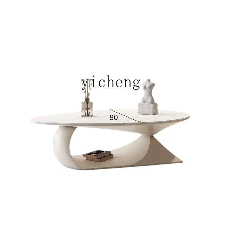 

HYP Nordic Cream Style round Combined Tea Table Small Apartment Modern Minimalist