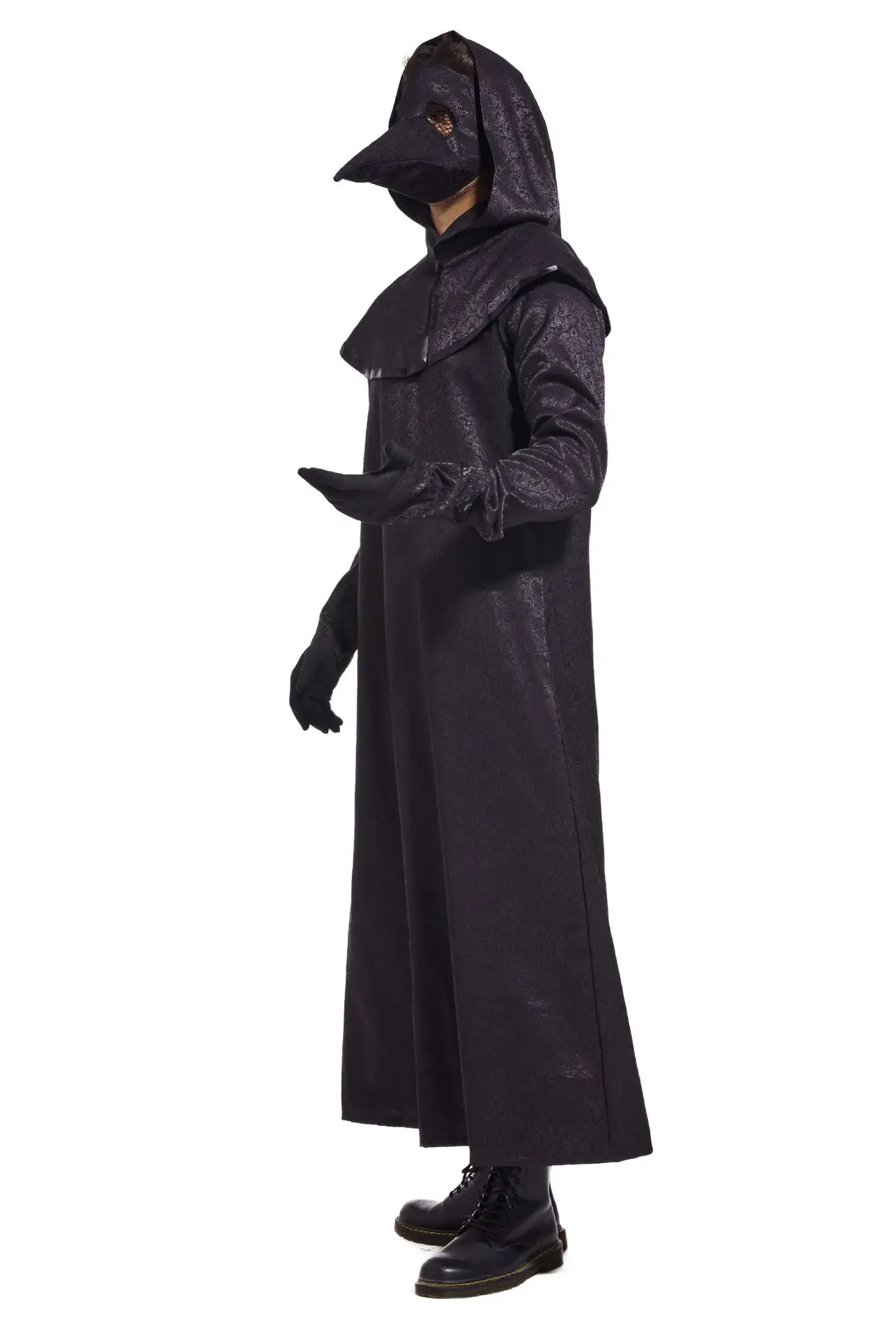 Halloween Cosplay Costumes Halloween European Medieval Black Death Plague Men's Beak Mask Doctor Role Stage Performance Costume