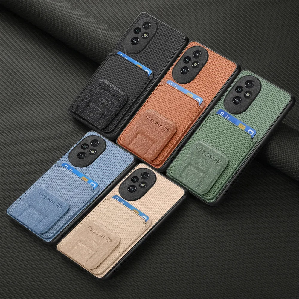 Luxury Leather Card Holder Stand Case