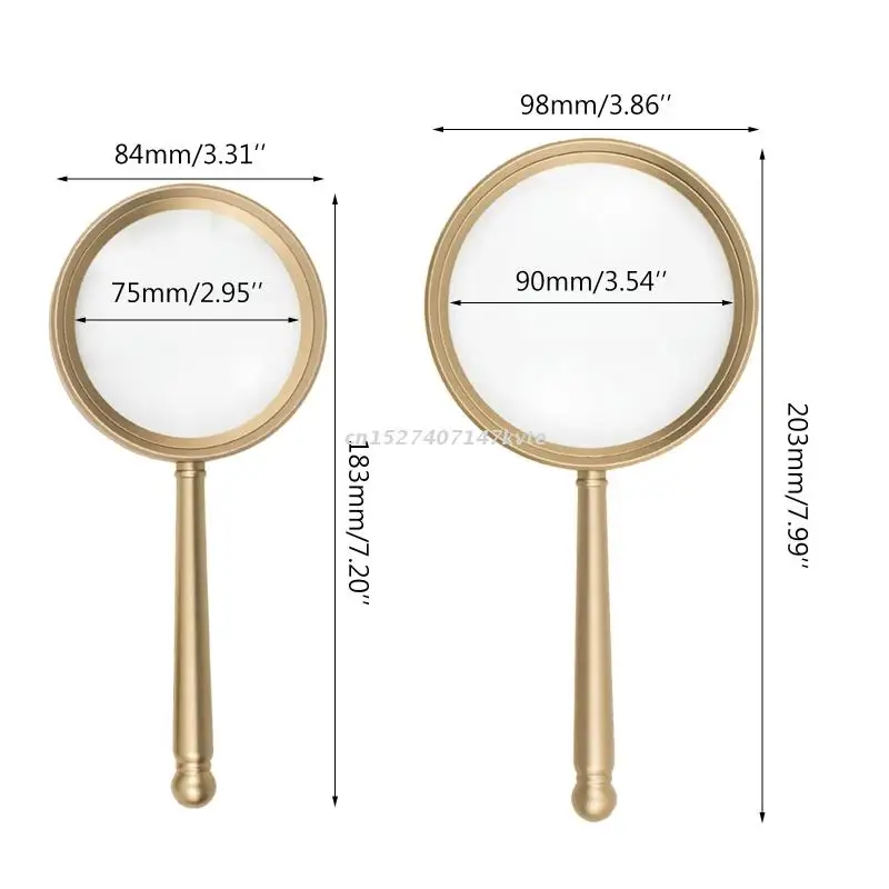 Handheld Magnifying Glass 10X Reading Magnifier for Kids Seniors 75mm Glass
