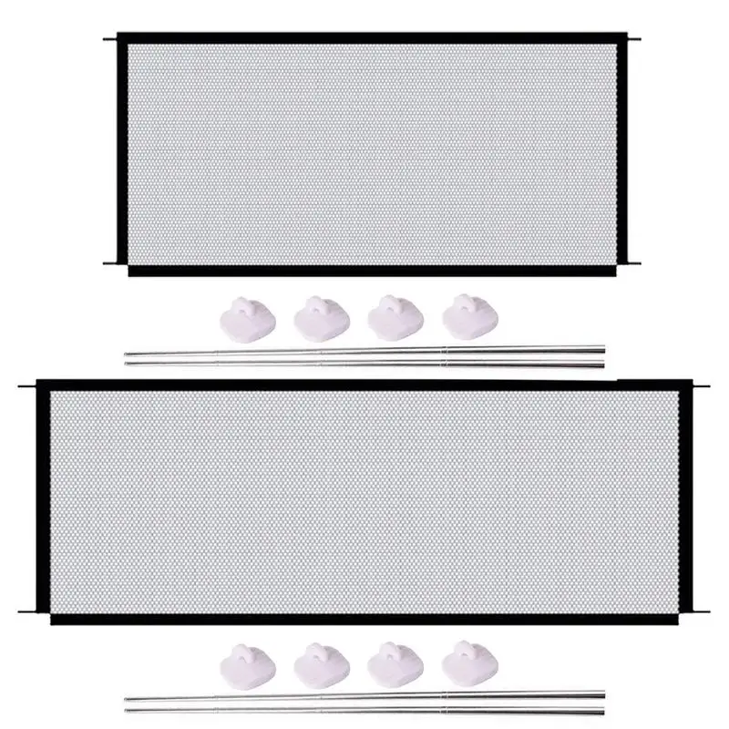 NylonMeshFoldingPetBarrierIndoorOutdoorRetractableBabyGatePet