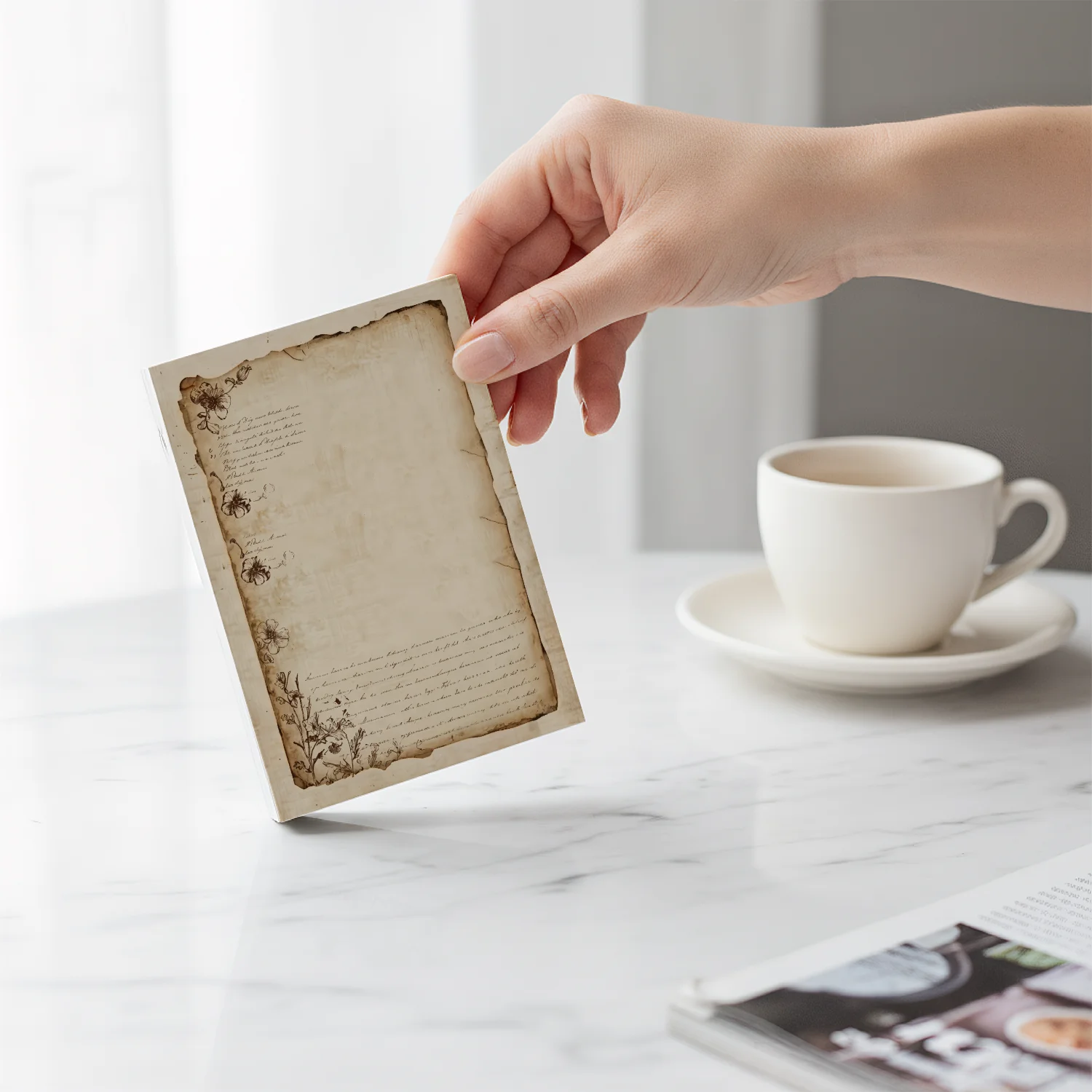 2 pcs Vintage Style Sticky Notes, 100 Sheets Total, 100 x 70 mm / 3.93 x 2.75 Inch, Self-Adhesive Reminder Notes for Office - 6