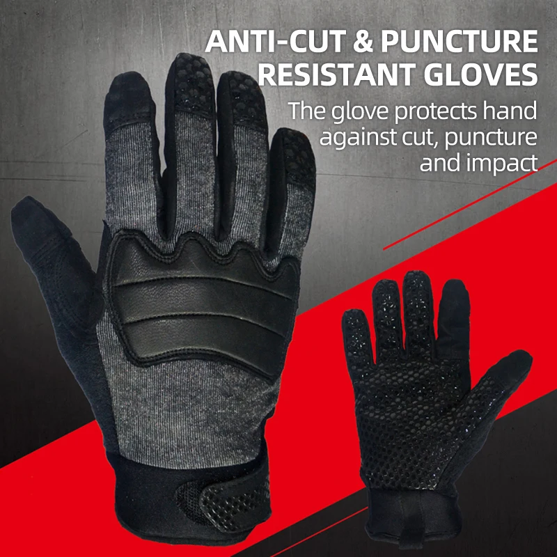 XYEHS Tactical Riot Police Search Safety Work Gloves, F Level Anti