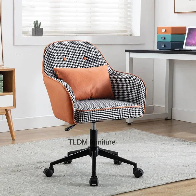

Современные офисные стулья из ткани «гусиная лапка», офисная мебель, удобная спинка для дома и учебы, эргономичный компьютерный стул