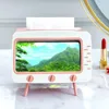 Creative 2 In 1 TV Tissue Box Desktop Paper Holder Dispenser Storage Napkin Case Organizer with Mobile Phone Holder 4