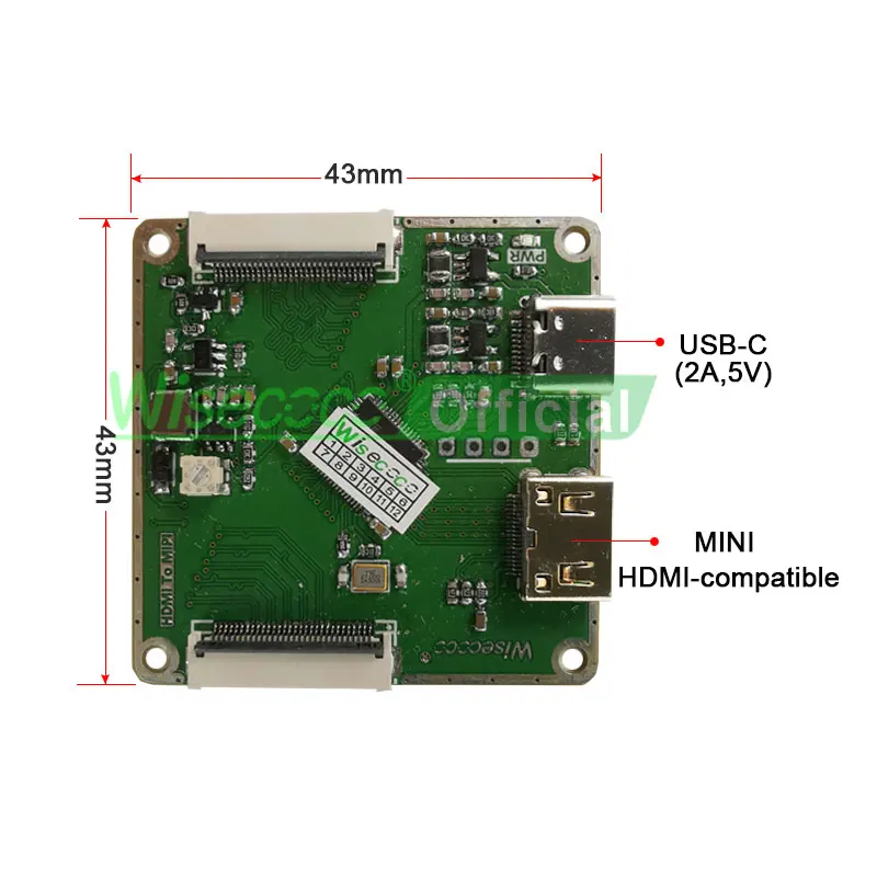 Wisecoco-tela Ips Dupla para Casa Inteligente 2.1 Polegada Display Redondo 480x480 Módulo Lcd Circular Duplo Spi Interface Rgb segundo Desenvolvimento - Imagem 4