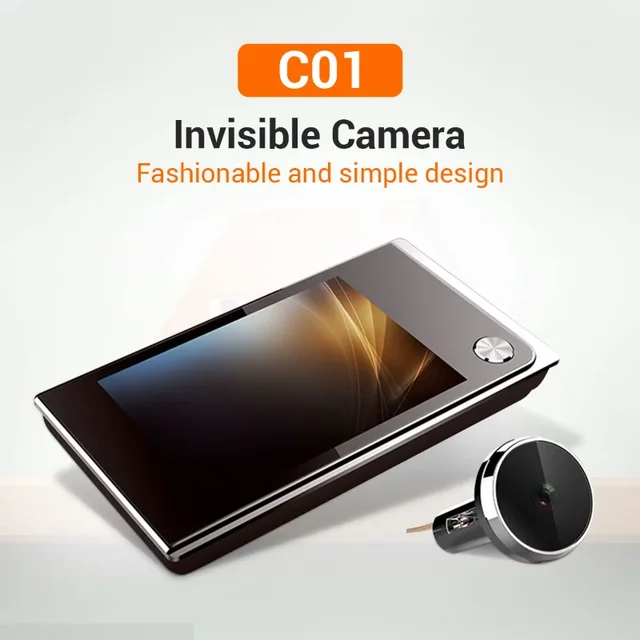 Escam C01 3.5 inch Digital LCD 120 Degree Peephole Viewer photo visual monitoring electronic cat eye camera  doorbell camera 1