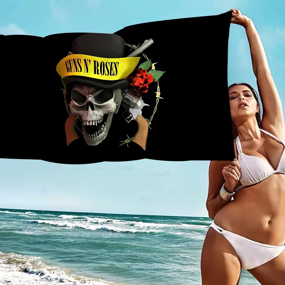 G-Guns N' Roses Big Microfiber Beach Towels Quick Dry Towel Sand Beach Towels Pool Towel For Travel Swim Pool Yoga
