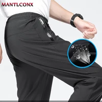 Pantalon décontracté respirant pour hommes, séchage rapide, taille élastique droite, pantalon de jogging, pantalon de sport classique coréen, grande taille 4XL 5XL 3
