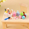 1/6 1/12 Dollhouse Miniature Mini Cup Toothpaste Toothbrush For Ob11 Blyth Barbies Doll House Bathroom Furniture Accessories Toy 2