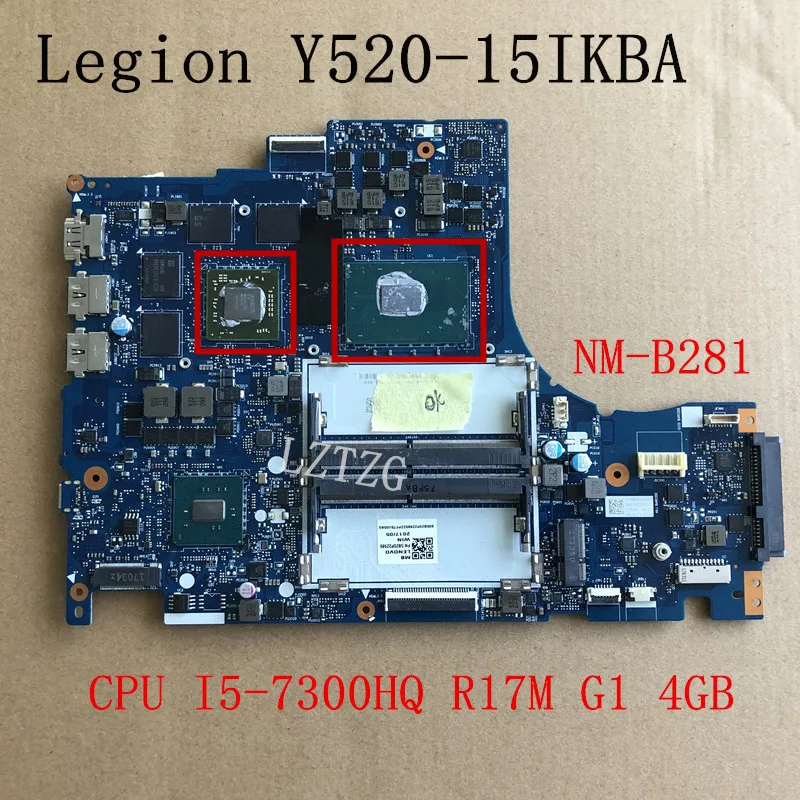 Nm-B281 Per Lenovo Legion Y520-15Ikba Scheda Madre Del Computer Portatile Cpu I5-7300Hq R17M G1 4Gb Fru Muslimatexb
