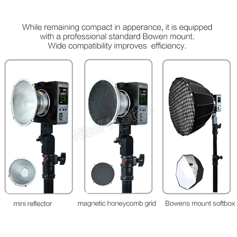 FD FEIDU FD100D 100W COB LED Light 2700k-5600k Photography Lighting Outdoor Photo/Video Shooting Handheld Portable Pocket Light 5