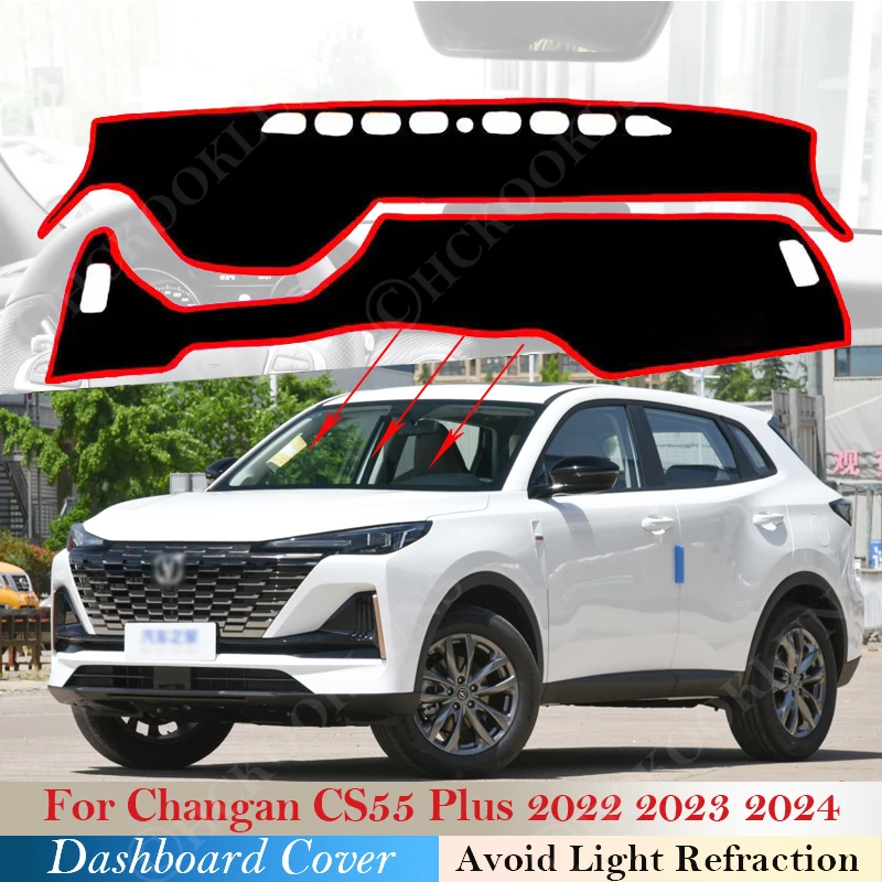 

Коврик для приборной панели, подстилка для защиты от солнца Changan CS55 Plus 2022 2023 2024, противоскользящая защита, аксессуары для автомобиля, коврик