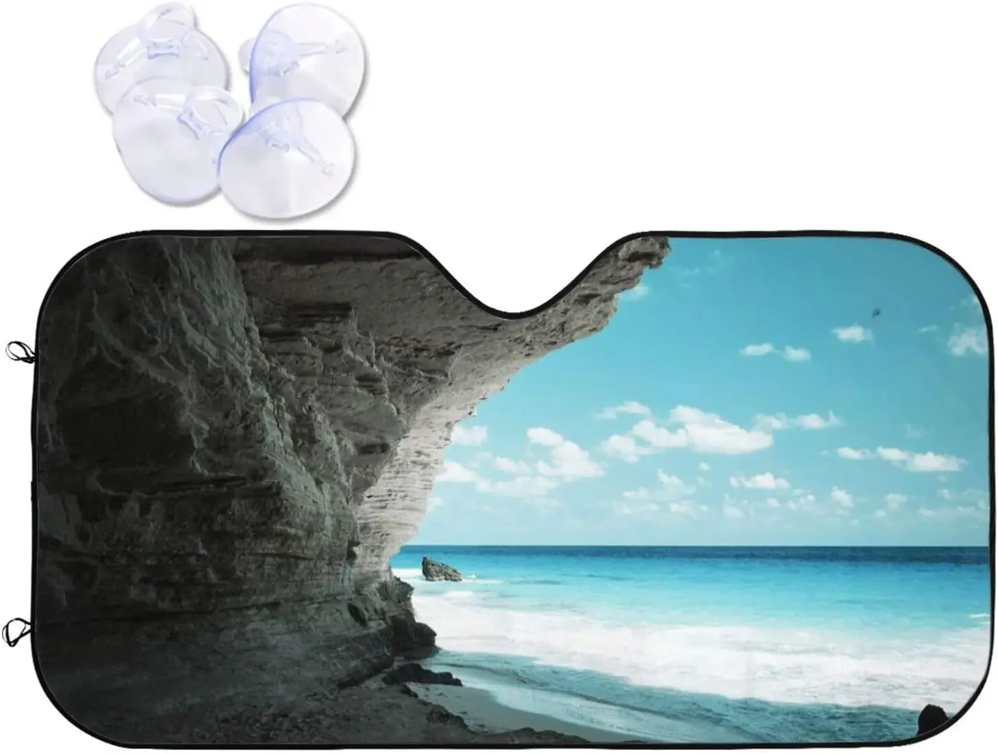 

Beach Car Sun Shade for Windshield Blocks UV Rays Sun Visor Protector Sunshade to Keep Your Vehicle Cool