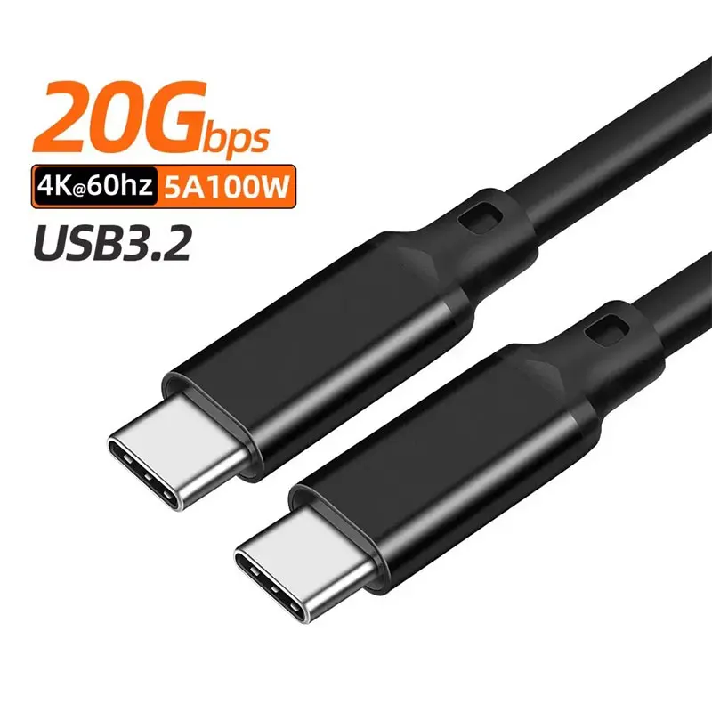 Premium USB-C to USB-C Cable - 100W Power Delivery, 20Gbps Data Transfer, 4K 60Hz映age Quality