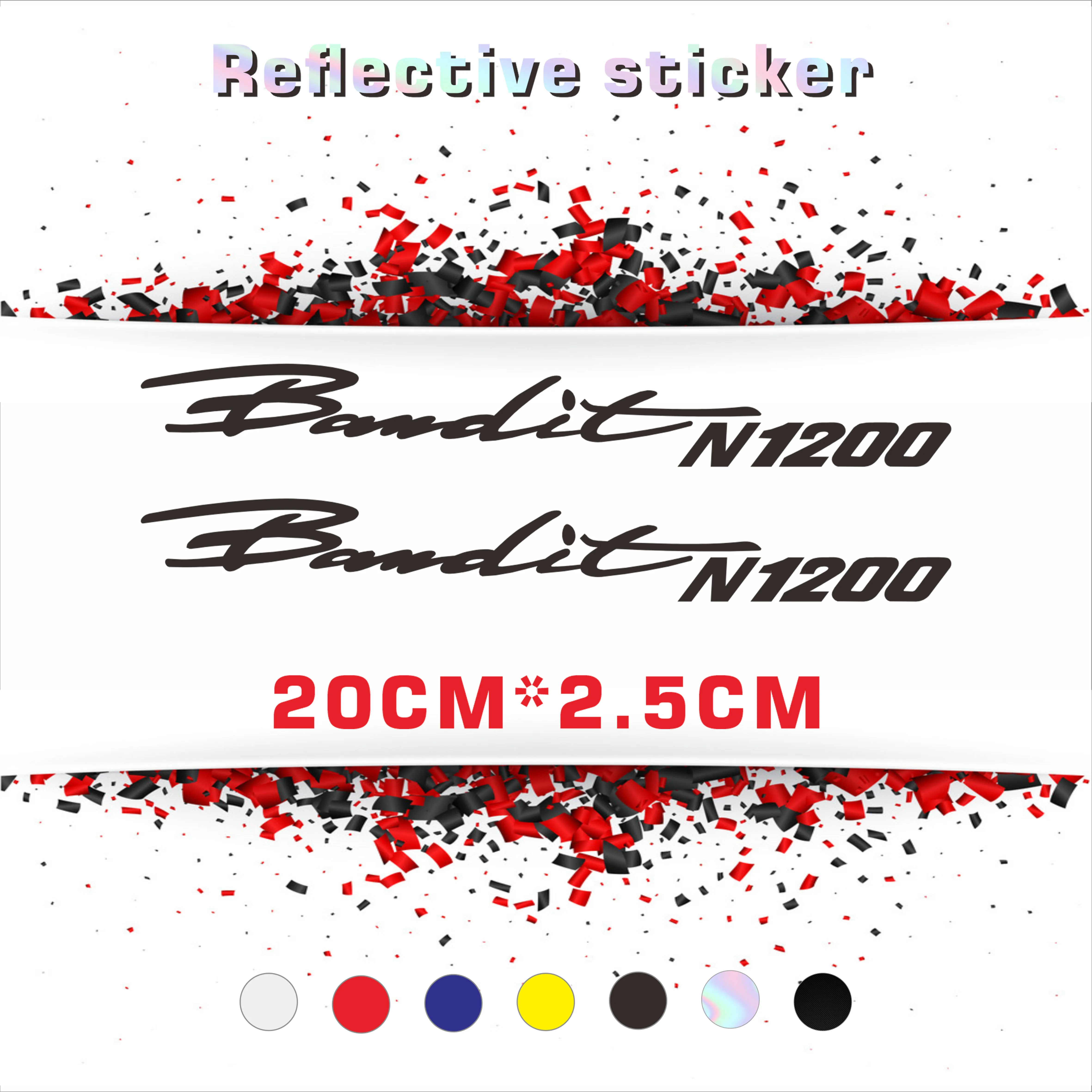 

8Inch Reflective Sticker Decal Motorcycle Car Sticker Wheels Fairing Helmet Sticker Decal For 2023Bandit n1200